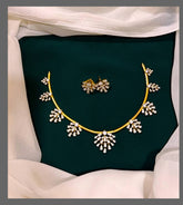 White Stone Choker in Nakshi - NN00422